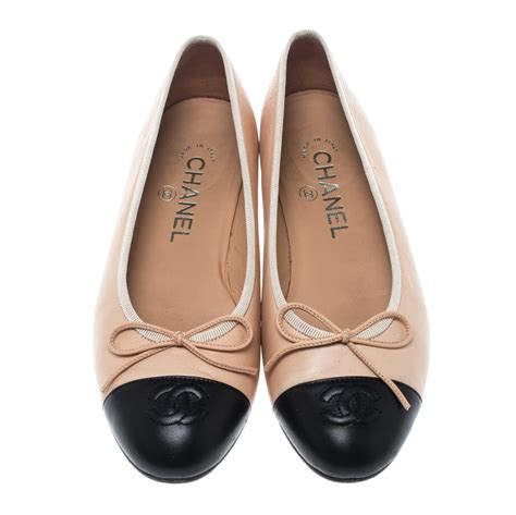 two tone flats chanel|Chanel ballet flats price euro.